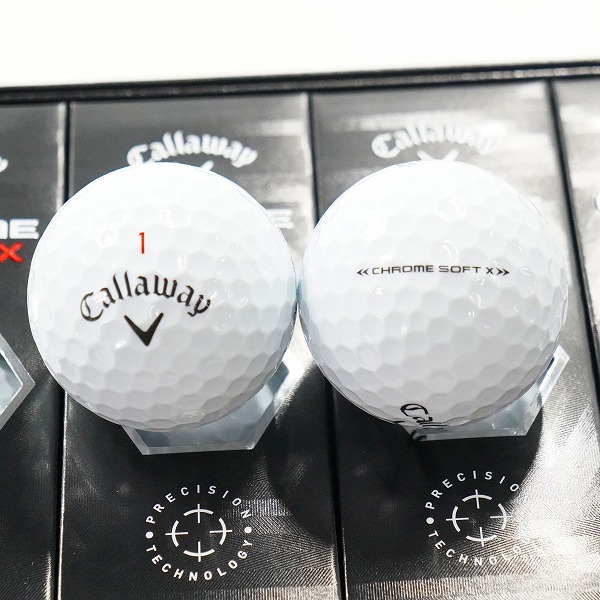 実際に弊社で買取させて頂いた(2)【未使用】Callaway/キャロウェイ CHROME SOFT X ゴルフボール ホワイト 1ダースの画像 1枚目