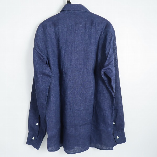 実際に弊社で買取させて頂いたBrilla per il gusto/ブリッラ ペル イル グスト 麻100％シャツ ネイビー Mの画像 1枚目
