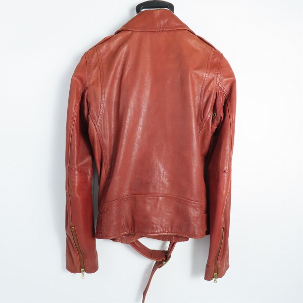 実際に弊社で買取させて頂いたHYSTERIC GLAMOUR/ヒステリックグラマー 羊革/ラムレザー ダブルライダースジャケット 2LB-6780/FREEの画像 1枚目
