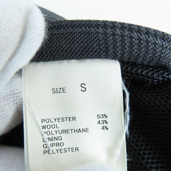 実際に弊社で買取させて頂いたTOMORROWLAND/トゥモローランド ウールチェック柄スラックスパンツ グレー系 WS019CU/Sの画像 4枚目