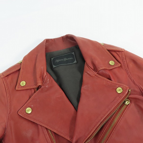 実際に弊社で買取させて頂いたHYSTERIC GLAMOUR/ヒステリックグラマー 羊革/ラムレザー ダブルライダースジャケット 2LB-6780/FREEの画像 5枚目