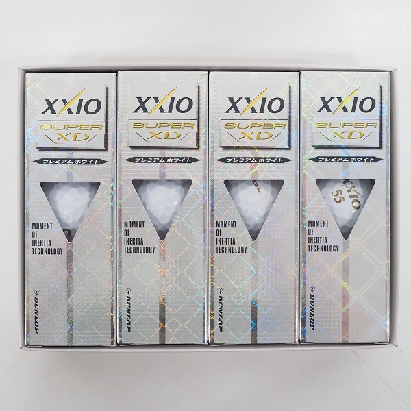 実際に弊社で買取させて頂いた【未使用】DUNLOP/ダンロップ XXIO/ゼクシオ SUPER XD ゴルフボール プレミアムホワイト 1ダース 
