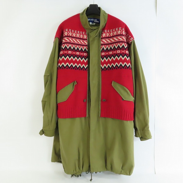 実際に弊社で買取させて頂いたCOMME des GARCONS JUNYA WATANABE MAN/コムデギャルソンジュンヤワタナベマン ジャガード モッズコート AD2021 WH-C018/S
