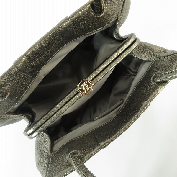 実際に弊社で買取させて頂いたCELINE/セリーヌ がま口 ハンドバッグ/トートの画像 4枚目