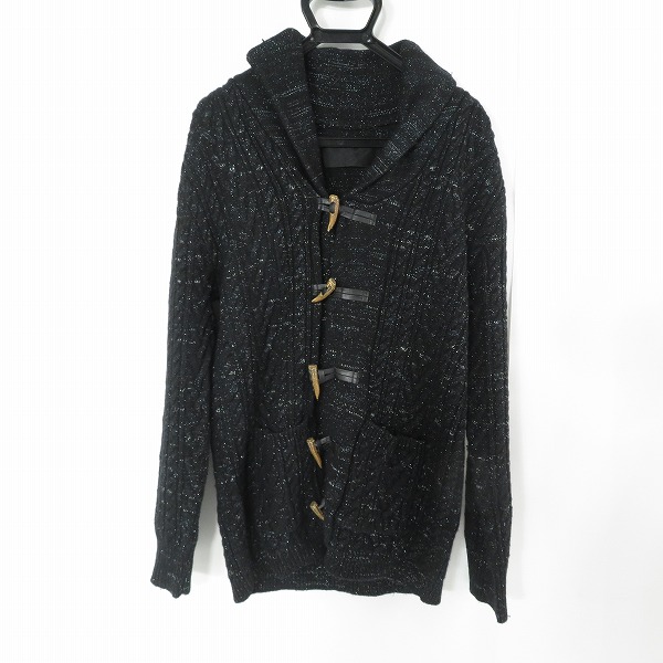 実際に弊社で買取させて頂いたRoen/ロエン スカル ラメニット ダッフルコート 72132007 L