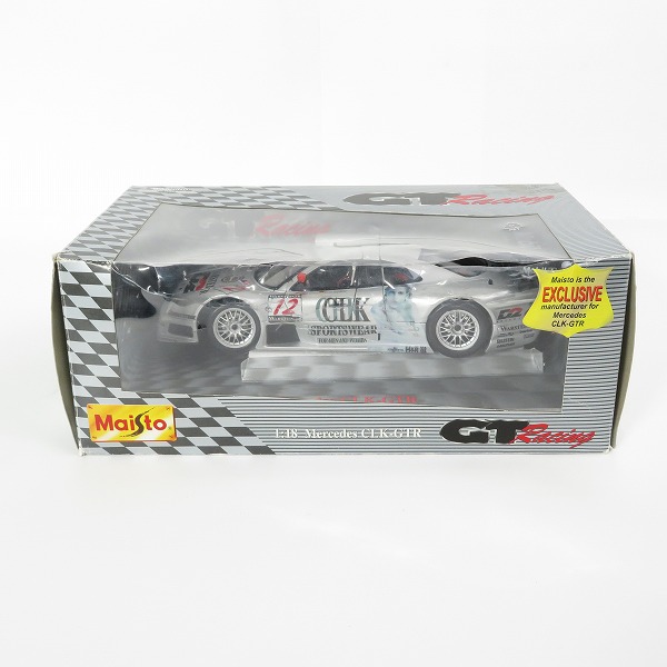 実際に弊社で買取させて頂いたMaisto/マイスト 1/18 Mercedes CLK-GTR メルセデス ベンツ ＃12 シルバー ミニカー