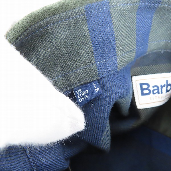 実際に弊社で買取させて頂いたBarbour/バブアー TAILORED FIT チェック柄 ボタンダウンシャツ 222MSH5060/Lの画像 5枚目