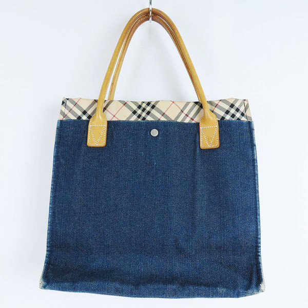 実際に弊社で買取させて頂いたBURBERRY BLUE LABEL/バーバリーブルーレーベル チェック デニム トートバッグ