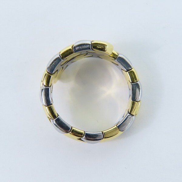 実際に弊社で買取させて頂いたBVLGARI/ブルガリ アルベアーレリング AU750/K18YG/WG 14号の画像 5枚目