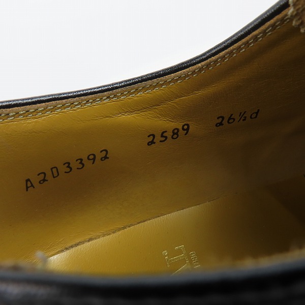 実際に弊社で買取させて頂いたREGAL/リーガル ウイングチップ レザー シューズ ブラック 2589/26.5EEの画像 5枚目