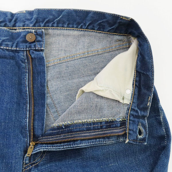 実際に弊社で買取させて頂いたLevis/リーバイス 刻印K/グリッパージップ ヴィンテージ/ビンテージ デニムパンツの画像 3枚目