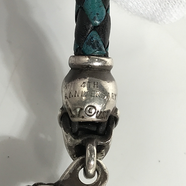 実際に弊社で買取させて頂いたLEATHERS & TREASURES/レザーズアンドトレジャーズ スカル レザーブレスレットの画像 5枚目