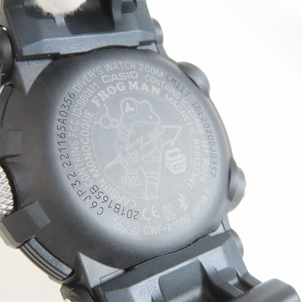 実際に弊社で買取させて頂いたG-SHOCK/Gショック FROGMAN/フロッグマン Bluetooth ソーラー電波時計 GWF-A1000-1AJFの画像 3枚目