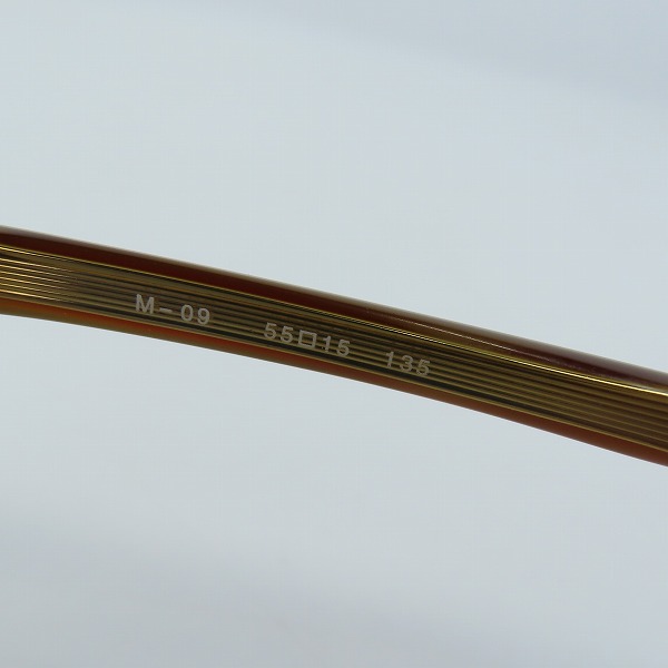 実際に弊社で買取させて頂いた999.9/フォーナインズ ハーフリム メガネフレーム/アイウェア M-09の画像 6枚目