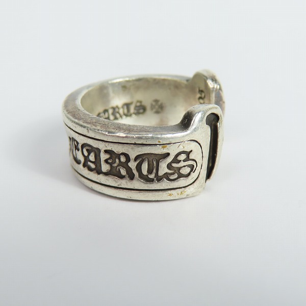 実際に弊社で買取させて頂いたCHROME HEARTS/クロムハーツ スクロールラベルリング ラージ 14号の画像 2枚目