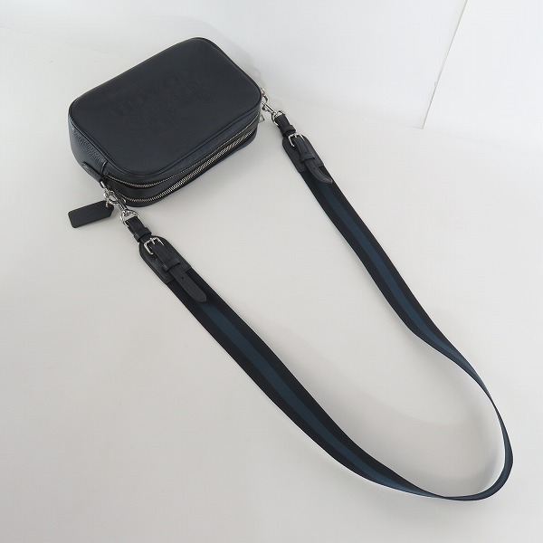 実際に弊社で買取させて頂いたCOACH/コーチ  ロゴ ショルダーバッグ ホース アンド キャリッジ 2WAY ポーチ ネイビーG2192-75818の画像 3枚目