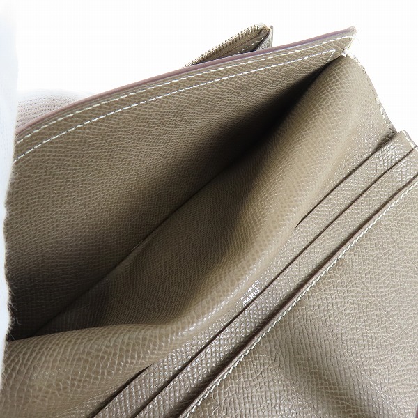 実際に弊社で買取させて頂いたHERMES/エルメス ベアンスフレ 長財布 シルバー金具の画像 5枚目