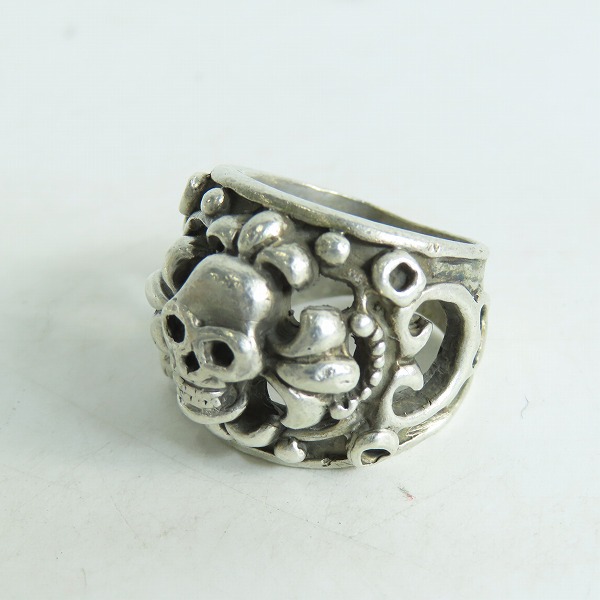 実際に弊社で買取させて頂いたA&G/エーアンドジー スカルオンクロス リング 指輪 18-20号