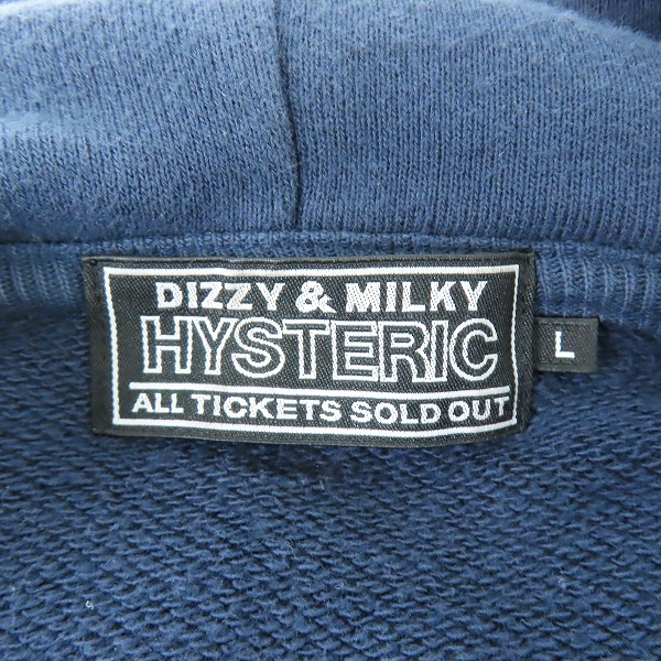 実際に弊社で買取させて頂いたHYSTERIC GLAMOUR/ヒステリックグラマー SEE NO EVIL ジップアップ パーカー 02233CF12/Lの画像 2枚目