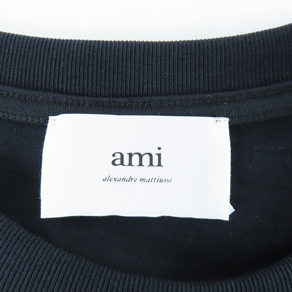 実際に弊社で買取させて頂いたami alexandre mattiussi/アミ アレクサンドルマテュッシ ハートAロゴ刺繍 半袖Tシャツ ブラック/XXLの画像 2枚目