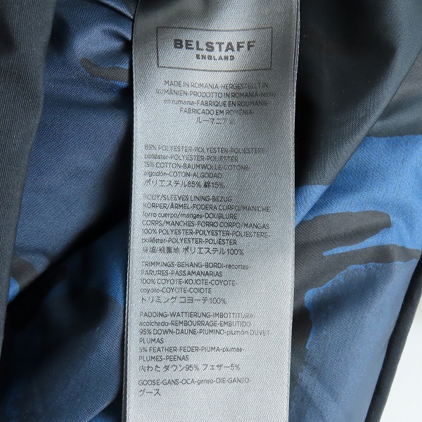 実際に弊社で買取させて頂いたSOPHNET×BELSTAFF/ソフネット×ベルスタッフ ROADMASTER FUR DOWN JACKET ダウンジャケット 71050377/44の画像 4枚目