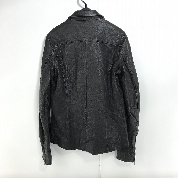 実際に弊社で買取させて頂いたjunhashimoto/ジュンハシモト カウレザー ジップ レザー ライダース ジャケット 1020000003/3の画像 1枚目