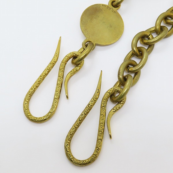 実際に弊社で買取させて頂いたFIRST ARROW'S/ファーストアローズ ブラス/真鍮 限定品 NO.23 唐草キーフック/ウォレットチェーンの画像 1枚目