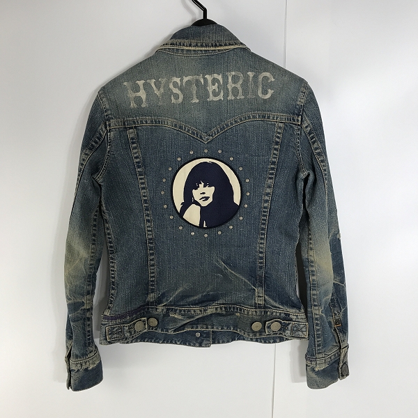 実際に弊社で買取させて頂いたHYSTERIC GLAMOUR/ヒステリックグラマー バッグプリント ワッペン付き デニムジャケット 2AB-6260/FREE の画像 1枚目