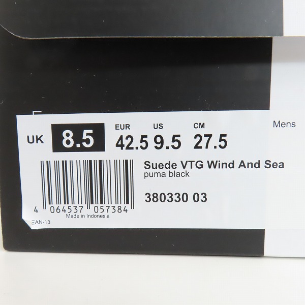 実際に弊社で買取させて頂いたPUMA×WIND AND SEA/プーマ × ウィンダンシー SUEDE VTG スエード ヴィンテージ 380330-03/27.5の画像 9枚目