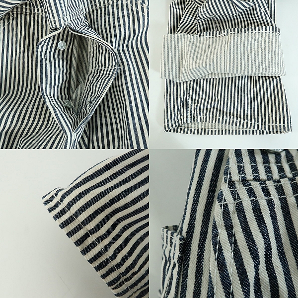 実際に弊社で買取させて頂いたDENIME/ドゥニーム ヒッコリー オーバーオール/Mの画像 9枚目