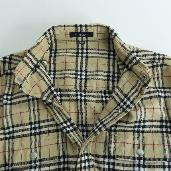 実際に弊社で買取させて頂いたBURBERRY LONDON/バーバリーロンドン スナップボタン チェック柄シャツ 160Aの画像 2枚目
