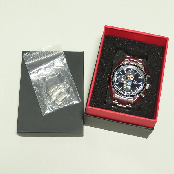 実際に弊社で買取させて頂いたBEAMS×OVER THE STRIPES/ビームス×オーバーザストライプス ミッキーマウス クロノグラフ 腕時計【動作未確認】の画像 8枚目