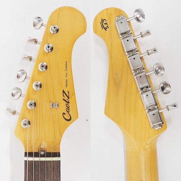 実際に弊社で買取させて頂いた★【美品】CoolZ/クールジー ZST-1R/3TS CFS ストラトキャスターType エレキギター ギグケース付の画像 3枚目