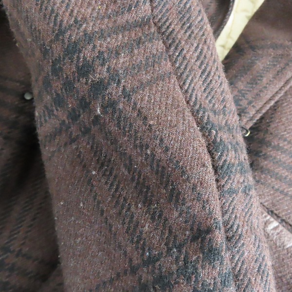 実際に弊社で買取させて頂いたnonnative/ノンネイティブ ウール中綿チェックジャケット レザー TNP-NN-WJ-6004/2の画像 8枚目