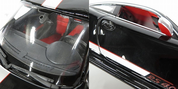 実際に弊社で買取させて頂いたBburago/ブラーゴ 1/18 Porche/ポルシェ GT3 RS 4.0 ブラック/シルバー ミニカーの画像 9枚目