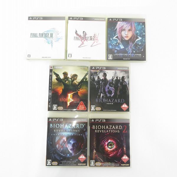 実際に弊社で買取させて頂いた【おまとめ品】PS3用 ソフト FF13,13-2,ライトニングリターンズ/バイオハザード5,6,リベレーションズ,2