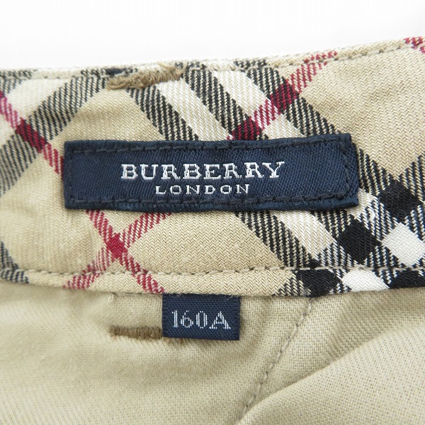 実際に弊社で買取させて頂いたBURBERRY LONDON/バーバリーロンドン ロゴ刺繍 カーゴハーフパンツ 160Aの画像 2枚目