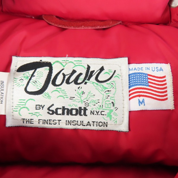 実際に弊社で買取させて頂いたSchott/ショット グースダウンジャケット schott IDEALジップ/Mの画像 3枚目
