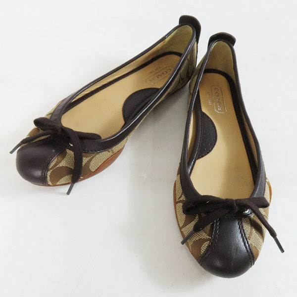 実際に弊社で買取させて頂いたCOACH/コーチ フラットパンプス シグネチャー柄/6