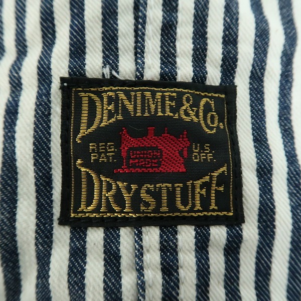 実際に弊社で買取させて頂いたDENIME/ドゥニーム ヒッコリー オーバーオール/Mの画像 5枚目