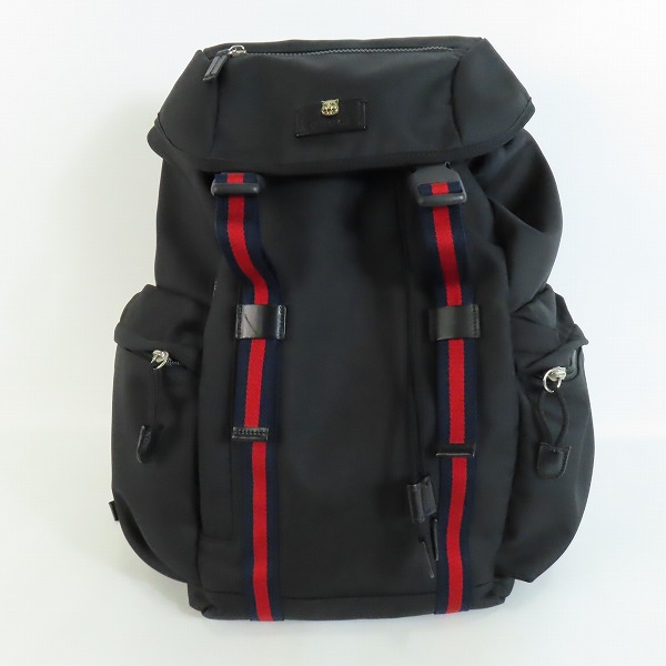 実際に弊社で買取させて頂いたGUCCI/グッチ テクノキャンバス バックパック ウェビングライン 429037
