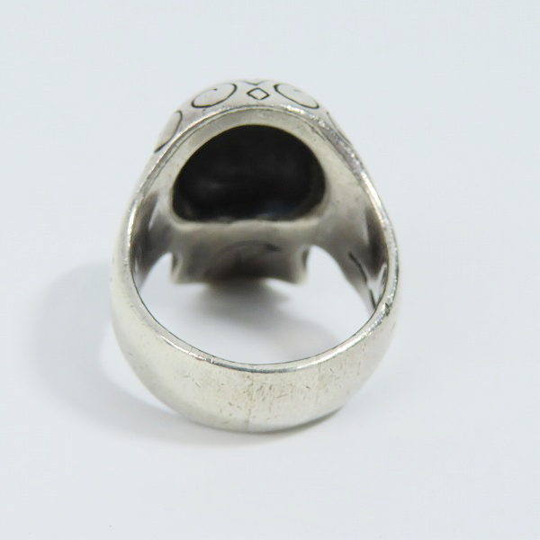 実際に弊社で買取させて頂いたCRAZY PIG DESIGNS/クレイジーピッグ エングレーブスカルリング 24.5-25.5号の画像 4枚目