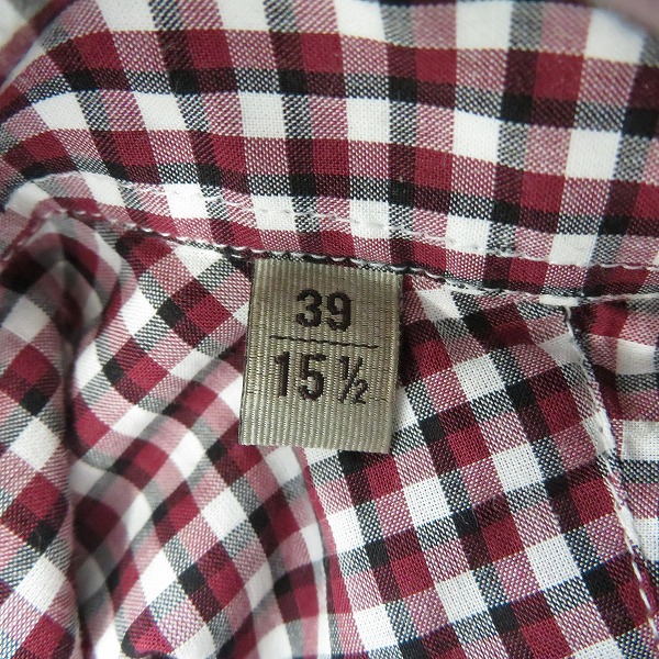 実際に弊社で買取させて頂いたBOTTEGA VENETA/ボッテガヴェネタ ブリーチ加工 チェック柄シャツ 39の画像 3枚目