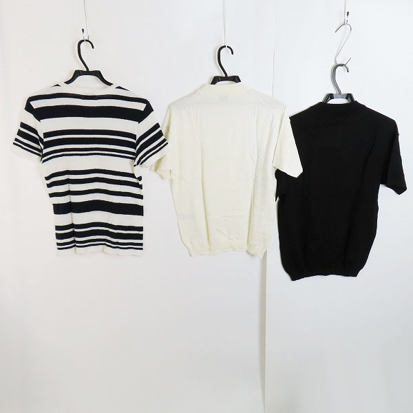 実際に弊社で買取させて頂いた【未使用含む】EDIFICE/エディフィス 無地/ボーダー コットンカットソー 3点セットの画像 1枚目