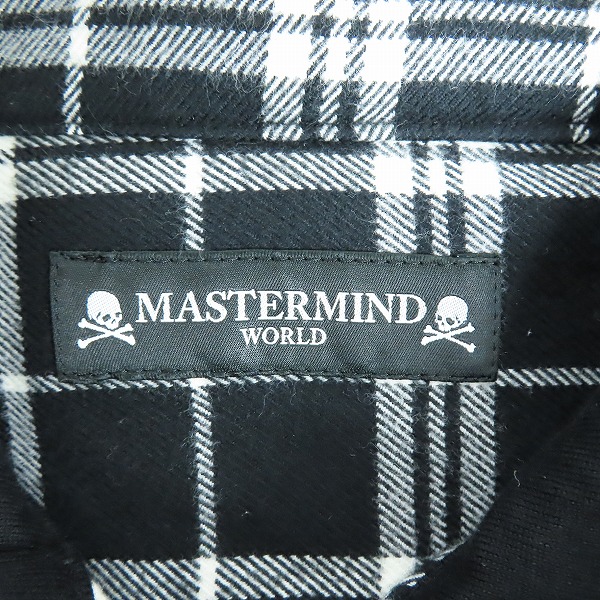 実際に弊社で買取させて頂いたmastermind JAPAN/マスターマインド hooded checked cotton shirt/フーデッドチェックシャツ 20AW MW20S05-SH005-007/Mの画像 2枚目
