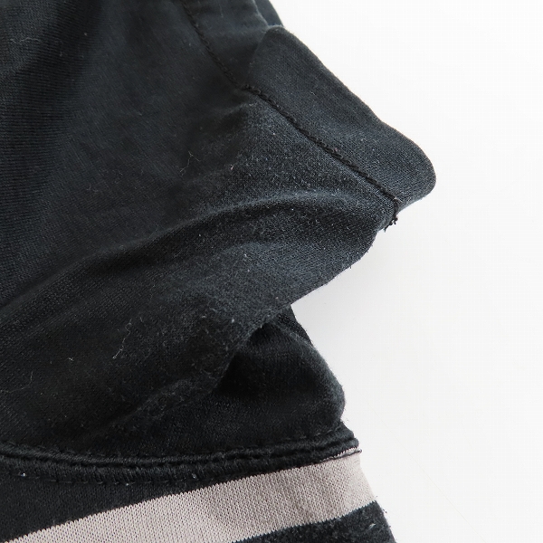 実際に弊社で買取させて頂いたmastermind JAPAN/マスターマインド バックスカル/袖ロゴ ボーダー柄半袖Tシャツ MD2-TS76-C/Lの画像 7枚目