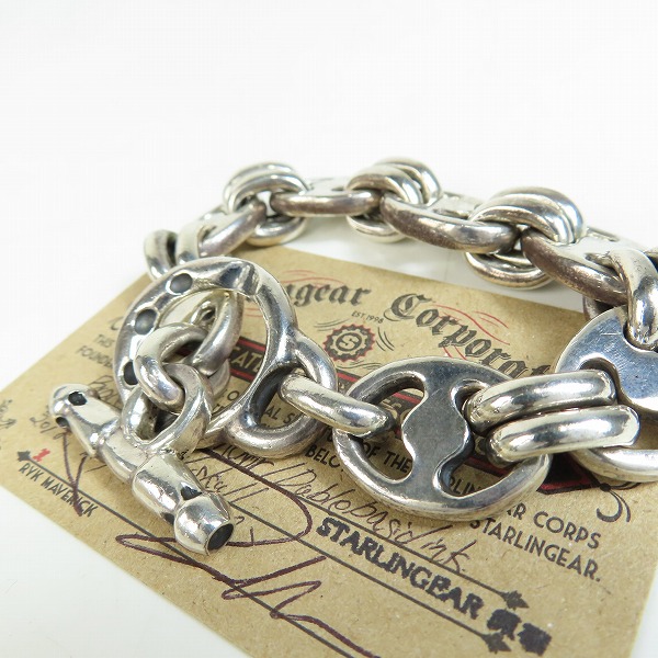 実際に弊社で買取させて頂いた【ギャラ付き】STARLINGEAR/スターリンギア 1stアンカー ダブルベーシックリンク ブレスレット