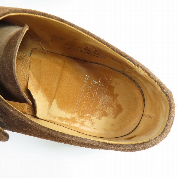 実際に弊社で買取させて頂いたCROCKETT&JONES/クロケット&ジョーンズ MALVERN/マルバーン スエード シングルモンクストラップ シューズ 9880/8の画像 4枚目