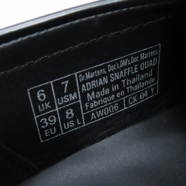 実際に弊社で買取させて頂いたDr.Martens/ドクターマーチン Adrian Snaffle Quad/エイドリアン タッセルローファー 31097937/UK6の画像 5枚目
