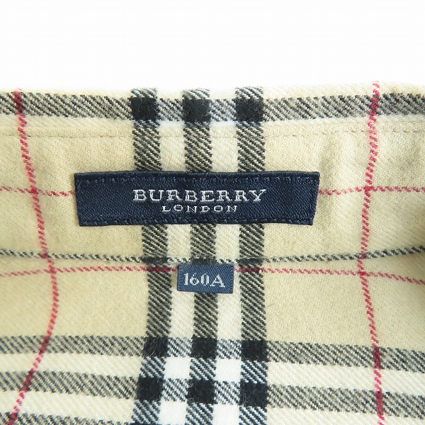 実際に弊社で買取させて頂いたBURBERRY LONDON/バーバリーロンドン スナップボタン チェック柄シャツ 160Aの画像 3枚目